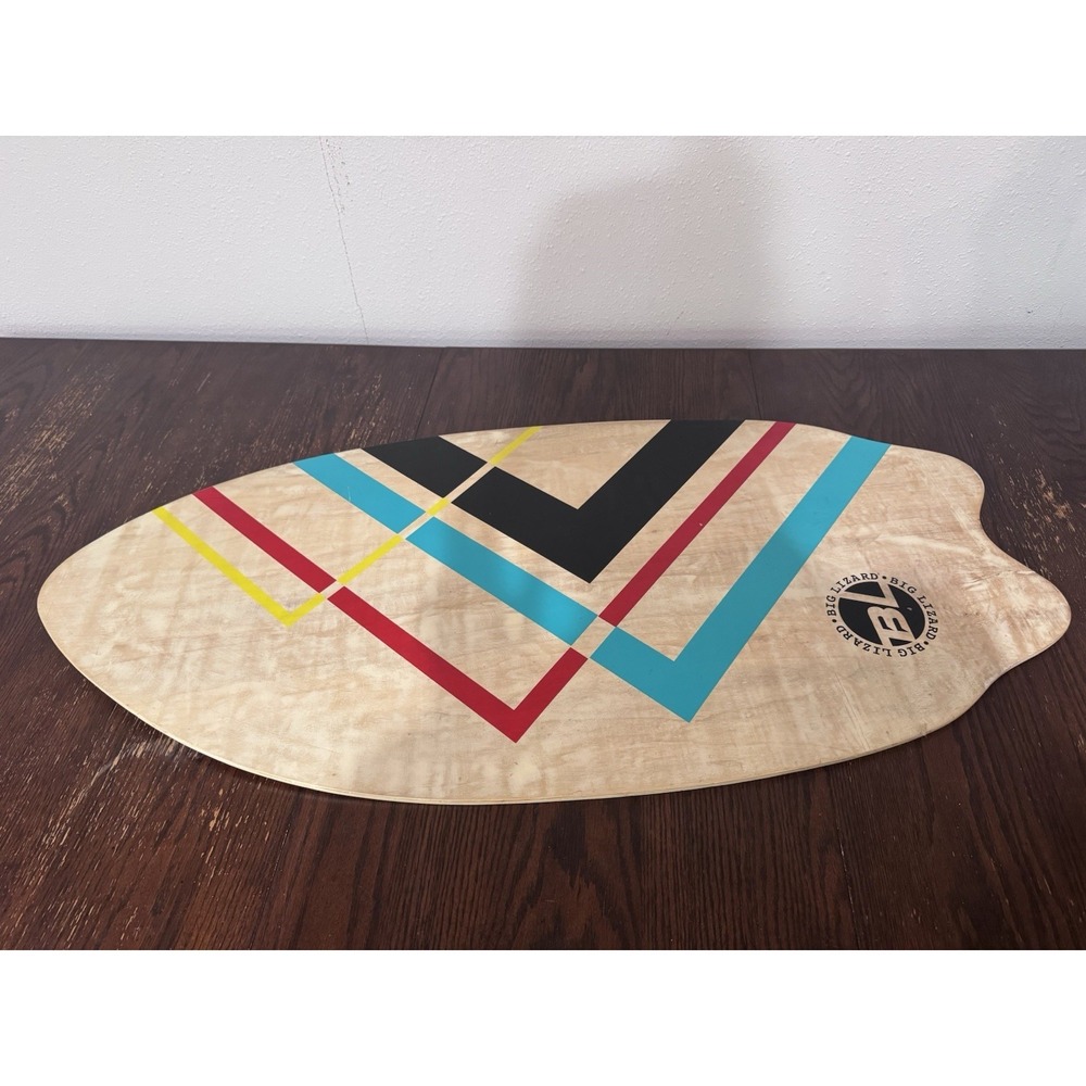 Big Lizard Wooden Skimboard 40 x 20 Large - Beach Lake Summer Vacation Fun Board